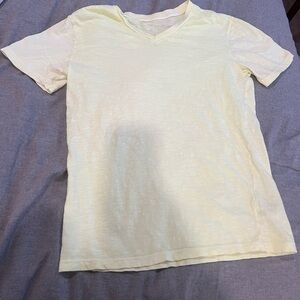 Light Yellow V-Neck T-Shirt